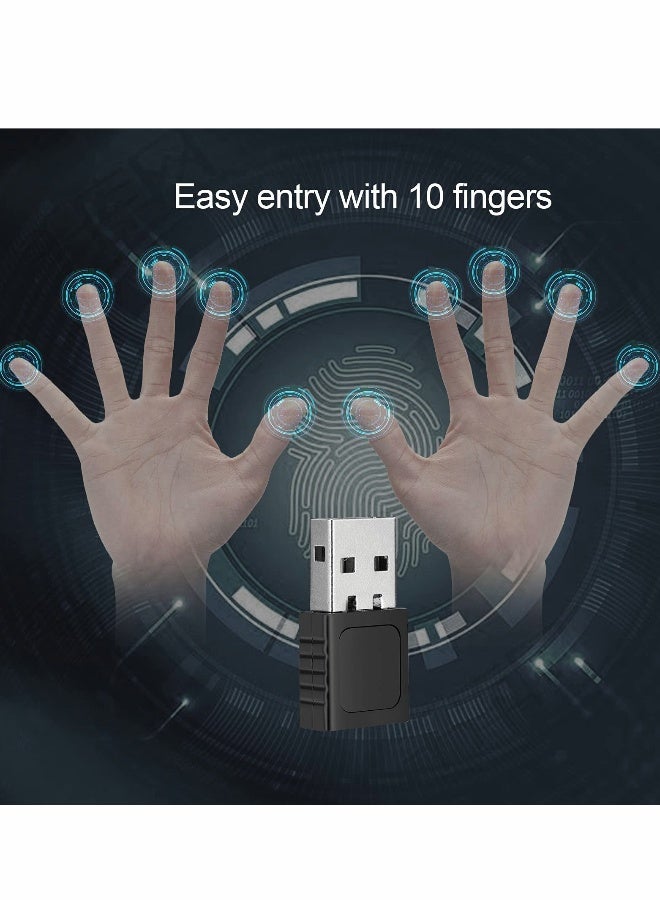 USB Fingerprint Reader 360° Touch Speedy Matching Multi Biometric Windows Security Key for Win 7 8 10 Windows Hello PC  Laptop  - Image 4
