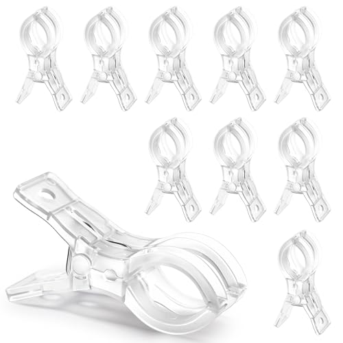 RELBRO Spring Clamps, 3.5 Inch Clear Plastic Clips for Balloon Arch Backdrop Craft Decoration Projects, Invisible Design, 10 Pcs - Image 1