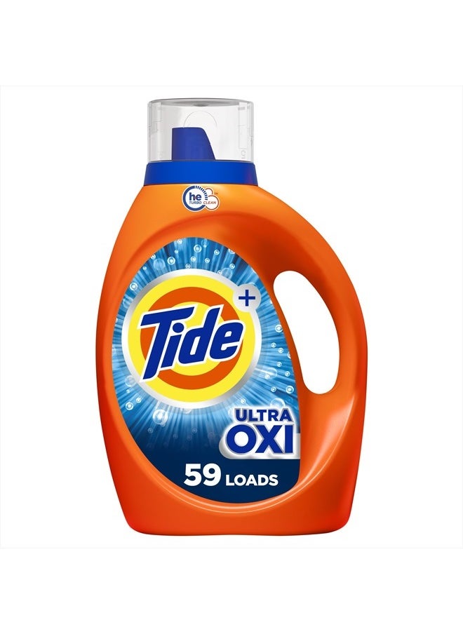 Tide Ultra Oxi Laundry Detergent Liquid Soap, High Efficiency (HE), 59 Loads, Blue, 84 fl oz (Pack of 1)  - Image 1