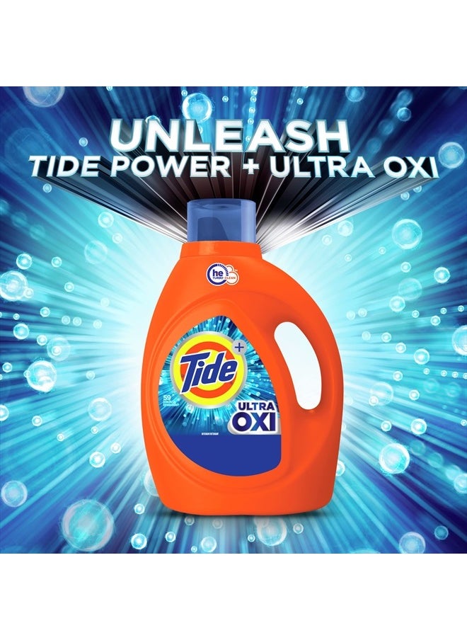 Tide Ultra Oxi Laundry Detergent Liquid Soap, High Efficiency (HE), 59 Loads, Blue, 84 fl oz (Pack of 1)  - Image 5