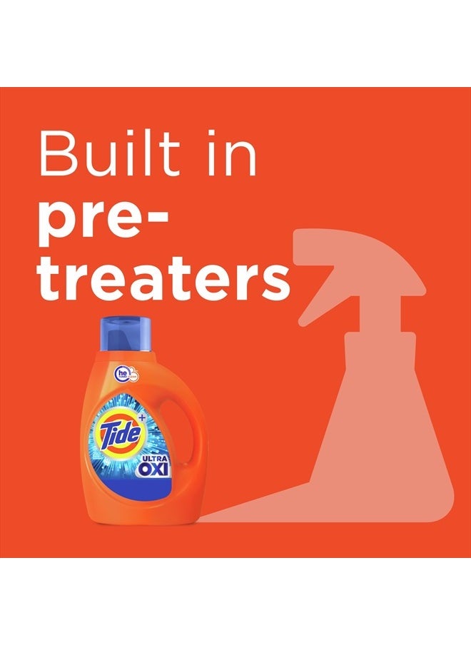 Tide Ultra Oxi Laundry Detergent Liquid Soap, High Efficiency (HE), 59 Loads, Blue, 84 fl oz (Pack of 1)  - Image 3