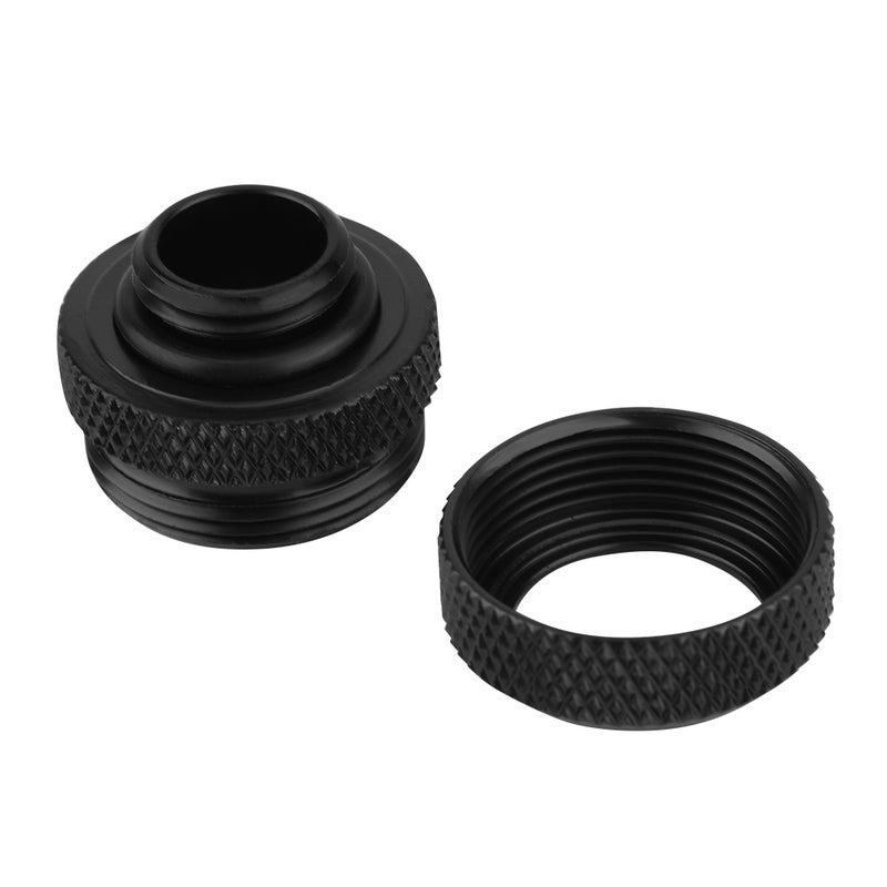 2 Pcs / Pack Water Cooling Compression Fitting for Rigid Acrylic Tube OD 14mm Black - Image 5