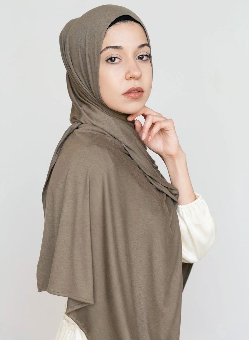 حجاب جيرسيه مطاطي ناعم، طراز مريح ومريح، مجموعة منسقة-