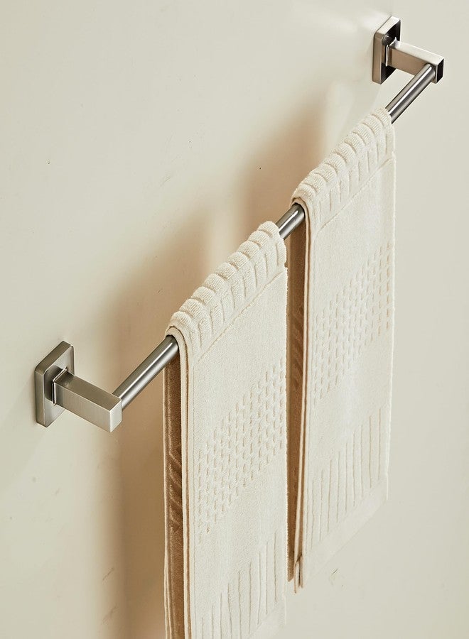 KUUBTH Bathroom Wall Mounted Towel Rack,24 Inch Brushed Nickel Towel Bar with Stainless Rack and Hand Towel Holder, Shower and Bath Towel Racks for Bathroom Wall(Total Length 26-Inch) - Image 3