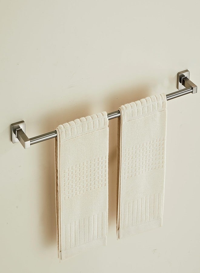 KUUBTH Bathroom Wall Mounted Towel Rack,24 Inch Brushed Nickel Towel Bar with Stainless Rack and Hand Towel Holder, Shower and Bath Towel Racks for Bathroom Wall(Total Length 26-Inch) - Image 2