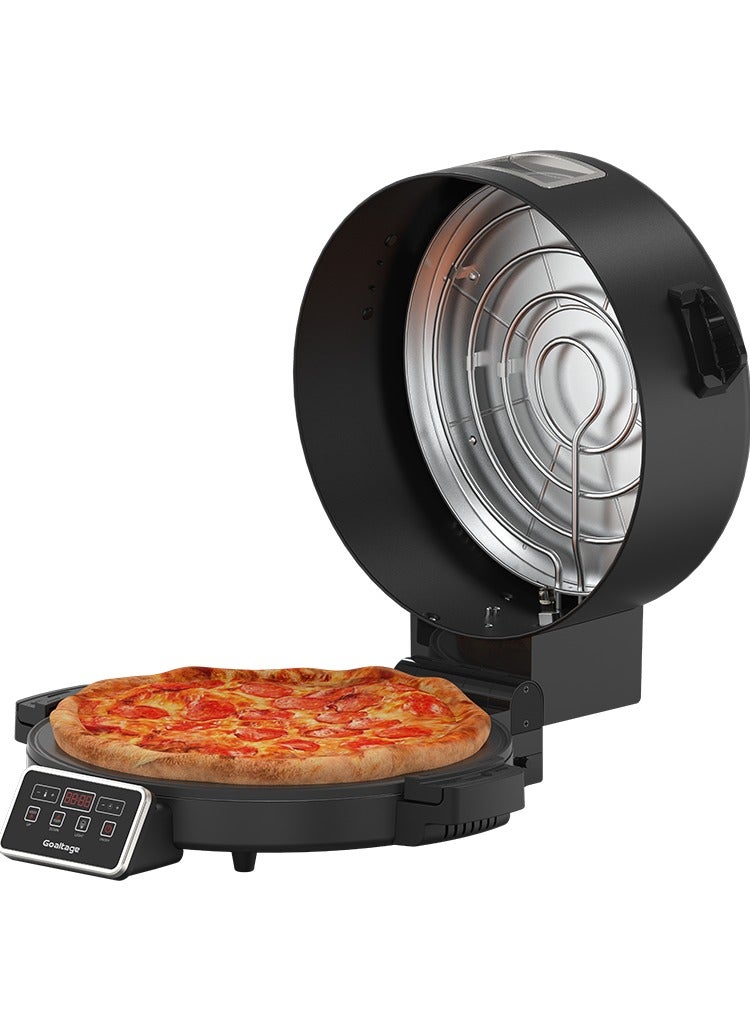 جولتيج فرن بيتزا كهربائي OVN01 BakeMaster مع تحكم باللمس LED ومؤقت وحرارة قابلة للتعديل وسطح غير لاصق وآلية إغلاق ناعمة ومفتاح تشغيل وإيقاف ووظيفة متعددة الأغراض فرن متعدد الأغراض مع لوحة غير لاصقة ومقابض تعمل باللمس البارد  - Image 4