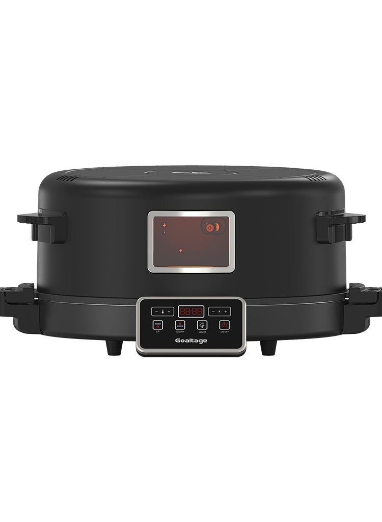 جولتيج فرن بيتزا كهربائي OVN01 BakeMaster مع تحكم باللمس LED ومؤقت وحرارة قابلة للتعديل وسطح غير لاصق وآلية إغلاق ناعمة ومفتاح تشغيل وإيقاف ووظيفة متعددة الأغراض فرن متعدد الأغراض مع لوحة غير لاصقة ومقابض تعمل باللمس البارد  - Image 1