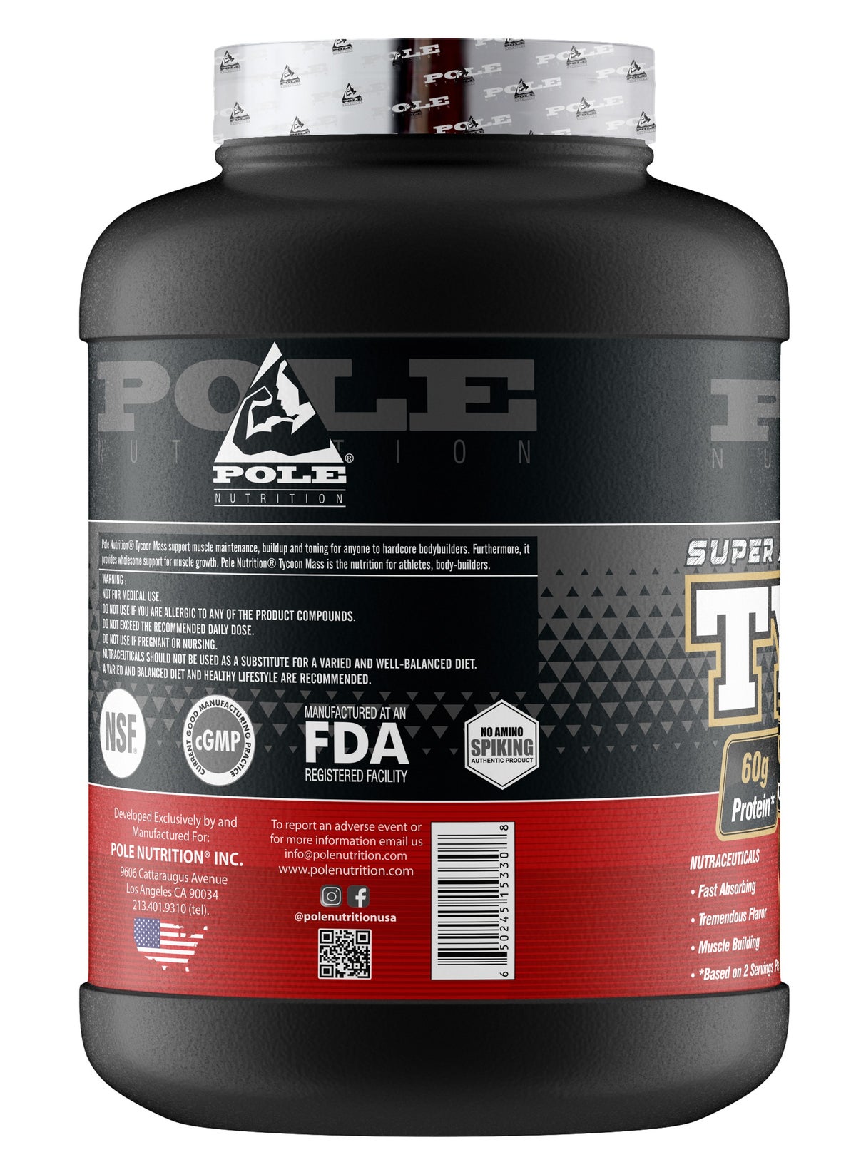 Tycoon Mass Gainer Protein 6Lbs - Delicious Chocolate