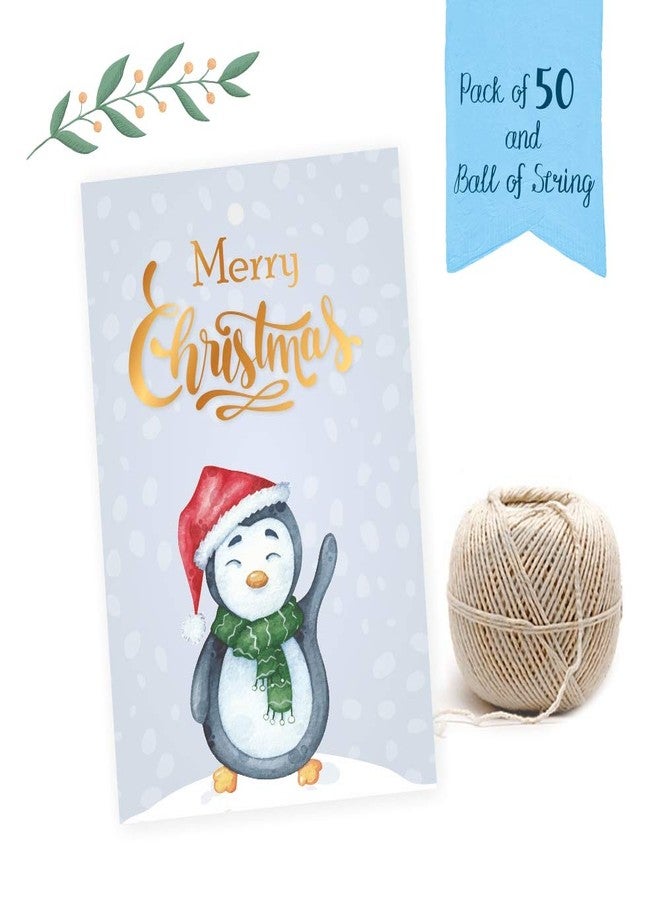 Chic a Choc Merry Christmas Penguin50 Tags for Cake Boxes - Image 2
