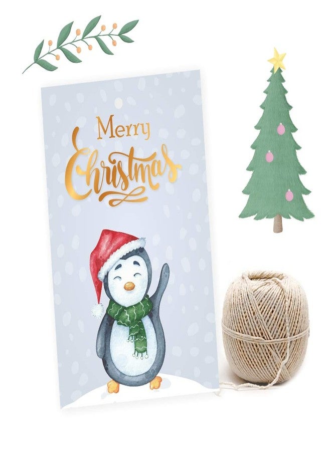 Chic a Choc Merry Christmas Penguin50 Tags for Cake Boxes - Image 1