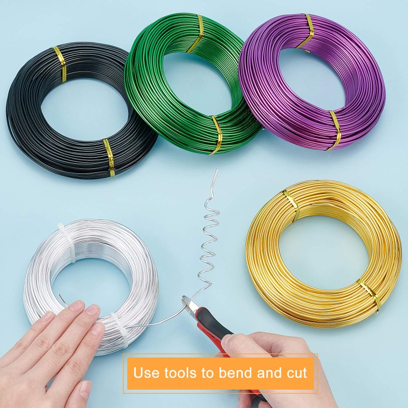 BENECREAT BENECREAT 180 Feet 12 Gauge Silver Aluminum Wire Bendable Metal Sculpting Wire for Bonsai Trees, Floral, Home Decors and Other Arts Crafts Making  - Image 3