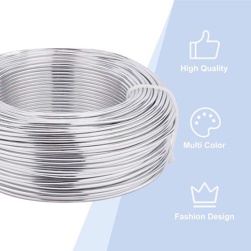 BENECREAT BENECREAT 180 Feet 12 Gauge Silver Aluminum Wire Bendable Metal Sculpting Wire for Bonsai Trees, Floral, Home Decors and Other Arts Crafts Making  - Image 5