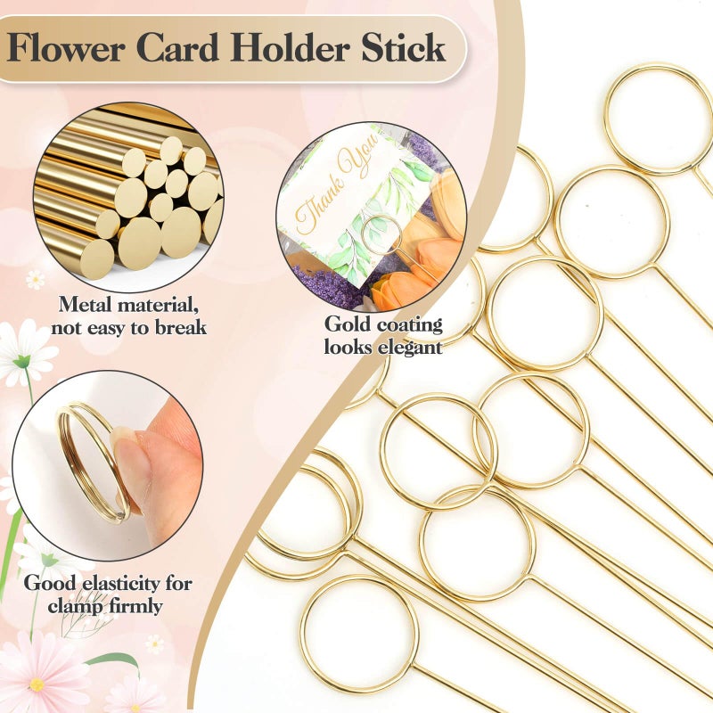 cridoz 50 PCS Flower Wrapping Paper Sleeves for Bouquets with 50 PCS Floral Card Holder Picks and Ribbons, Kraft Bouquet Bags for Flower Bar, Mother's Day, Graduation, Valentine, 22 x 14 Inches - Image 4
