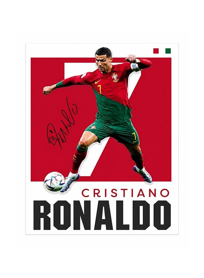 Toyland Cristiano Ronaldo Poster 8×10 Inch – Football Wall Art for Bedroom Decor, Sports Fan Gift - Image 1