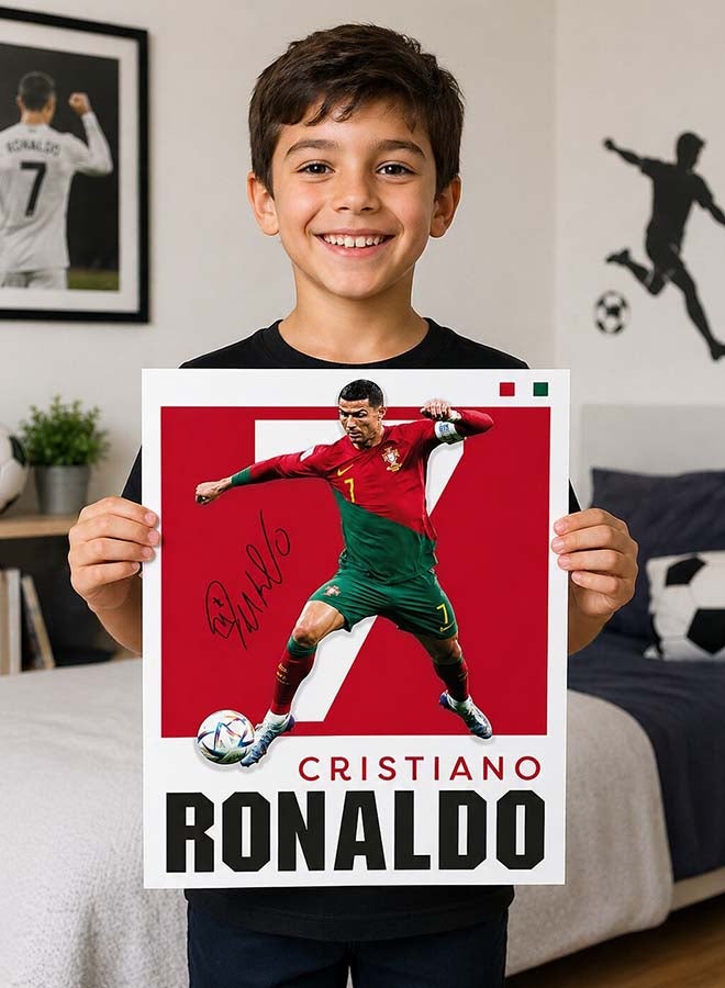 Toyland Cristiano Ronaldo Poster 8×10 Inch – Football Wall Art for Bedroom Decor, Sports Fan Gift - Image 2