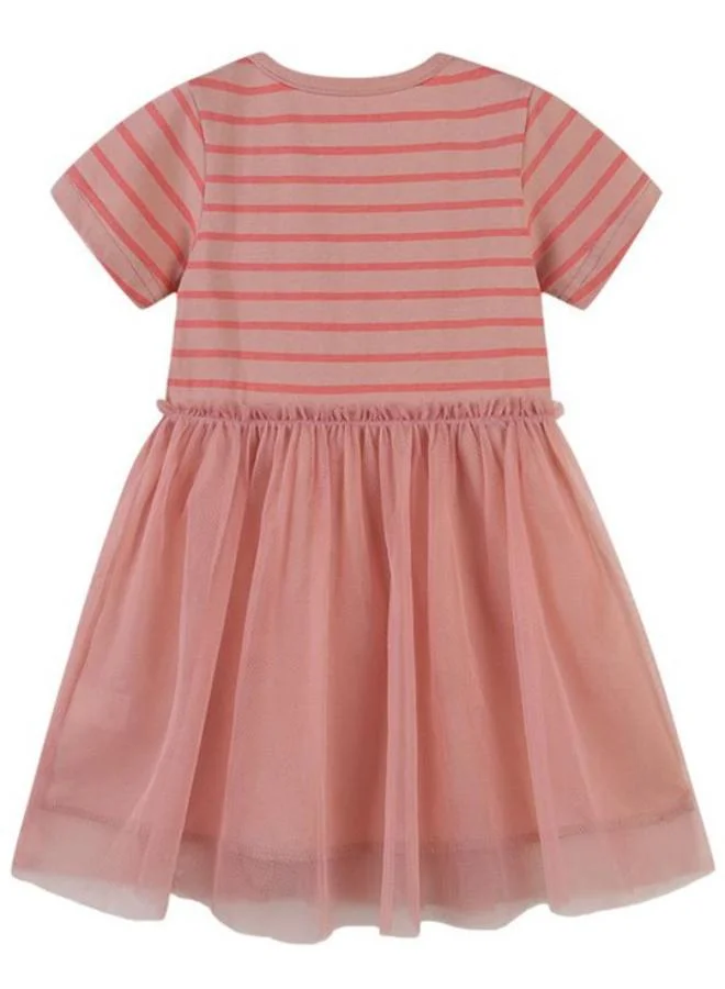 يونيكي Mauve Fit & Flare Crew Neck Printed Dress