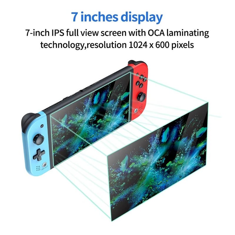 Derovan 7-Inch IPS Handheld Game Console – 64 GB Storage, EmuELEC 4.3 Emulator System, 30+ Emulators, DIY Expandable - Image 4