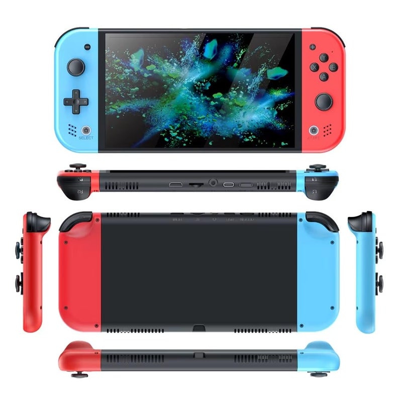 Derovan 7-Inch IPS Handheld Game Console – 64 GB Storage, EmuELEC 4.3 Emulator System, 30+ Emulators, DIY Expandable - Image 1