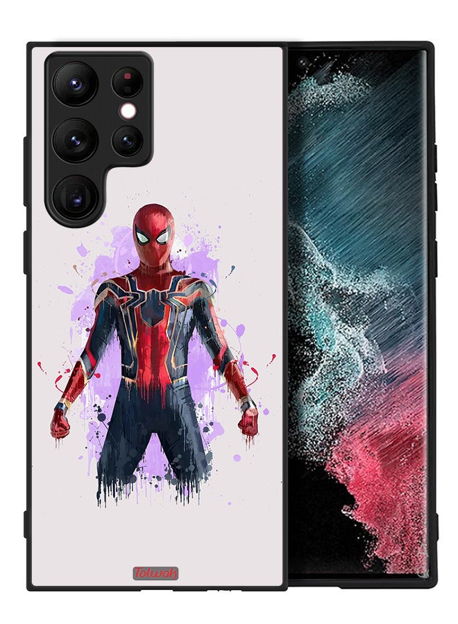 Tolwak Samsung Galaxy S22 Ultra 5G Protective Case Cover Iron Spider Artwork - Image 2