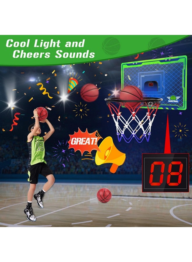 NEXBOX Mini Over The Door Basketball Hoop Indoor for Kids, Small Office Basketball Hoop with Scoreboard, Sports Toys for Boys Age 4-7 8-12 Year Old, Birthday Ideas Gifts - Image 4