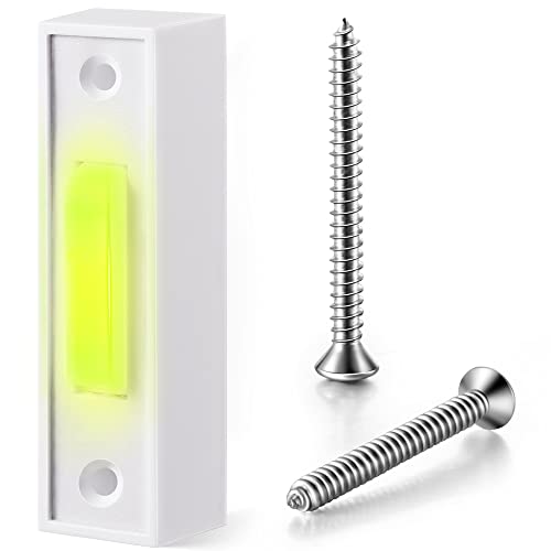 Fiada Lighted Doorbell Button, Garage Door Opener Switch with LED Light, 41A4166 Wall Mounted Push to Exit Ringer Button(White,1 Piece) - Image 1