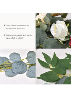 Generic 2-Pieces Artificial flower Eucalyptus canes leaves decorative flower  - Image 3
