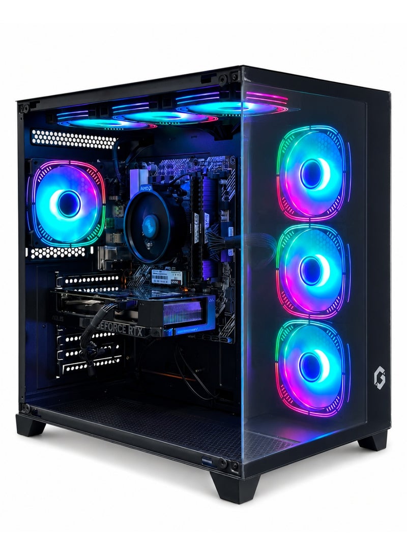 بيسي كمبيوترالعاب تجميعة احترافية –  معالج  AMD RYZEN 5 5600G – بطاقة رسومات نيفيديا جيفورس  RTX4060 8G - ذاكرة عشوائية 16GB 3200 ميجابايت – لوحة الام PRIME B450M-A II- ذاكرة 1TB M.2 NVME  مع نظام تشغيل ويندوز 11 برو + WIFI