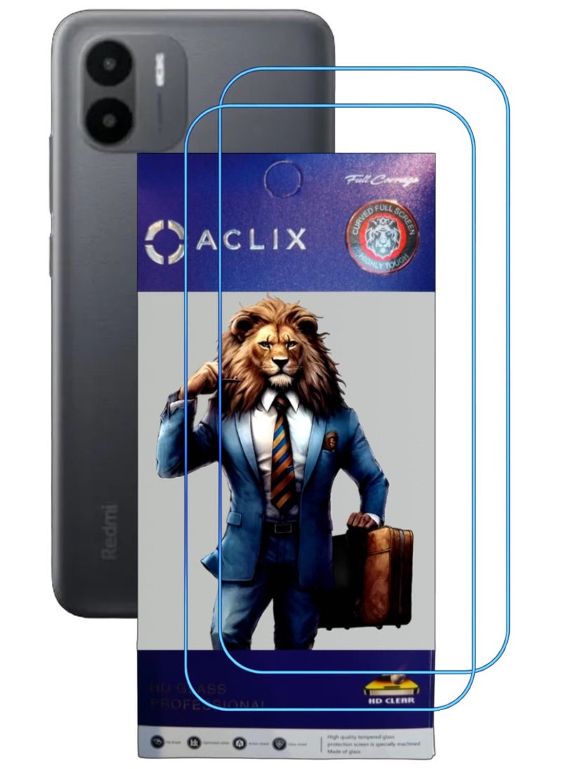 ACLIX 2 Pieces Antistatic ESD Dustproof Premium Quality High Definition Clear Tempered Glass Screen Protector Designed For Xiaomi Redmi A1+ - Image 1