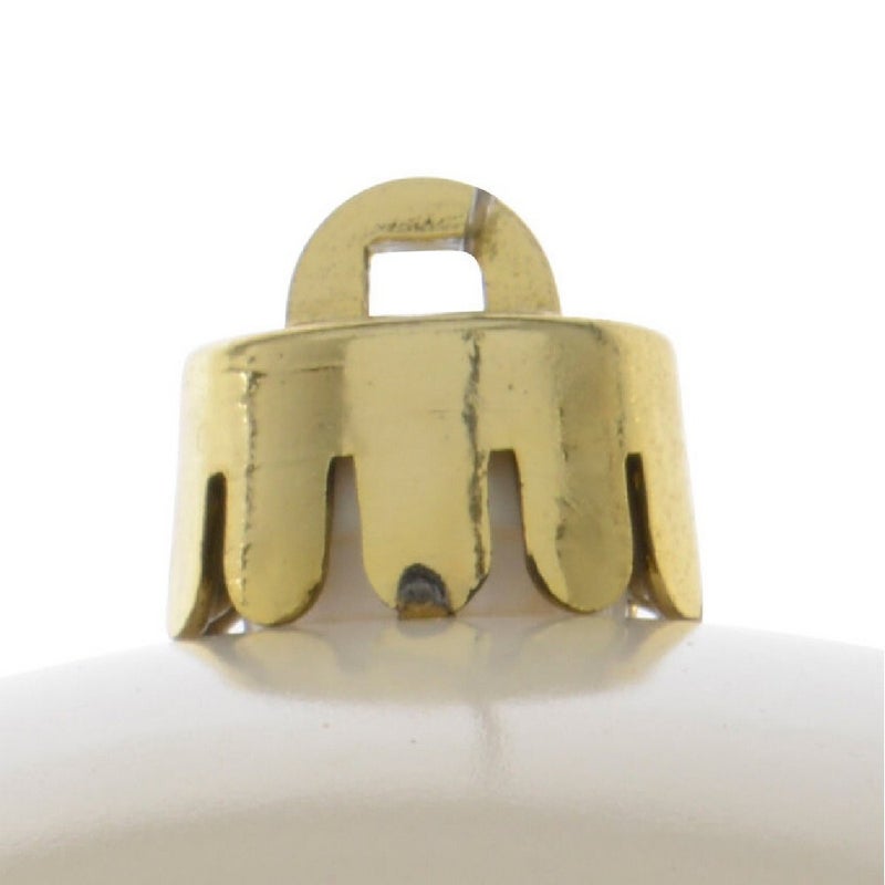 Kaemingk كرات عيد الميلاد البيضاء من كامينغك مصنوعة من الصوف والبوليسترين اللامع - 20 سم - Image 2