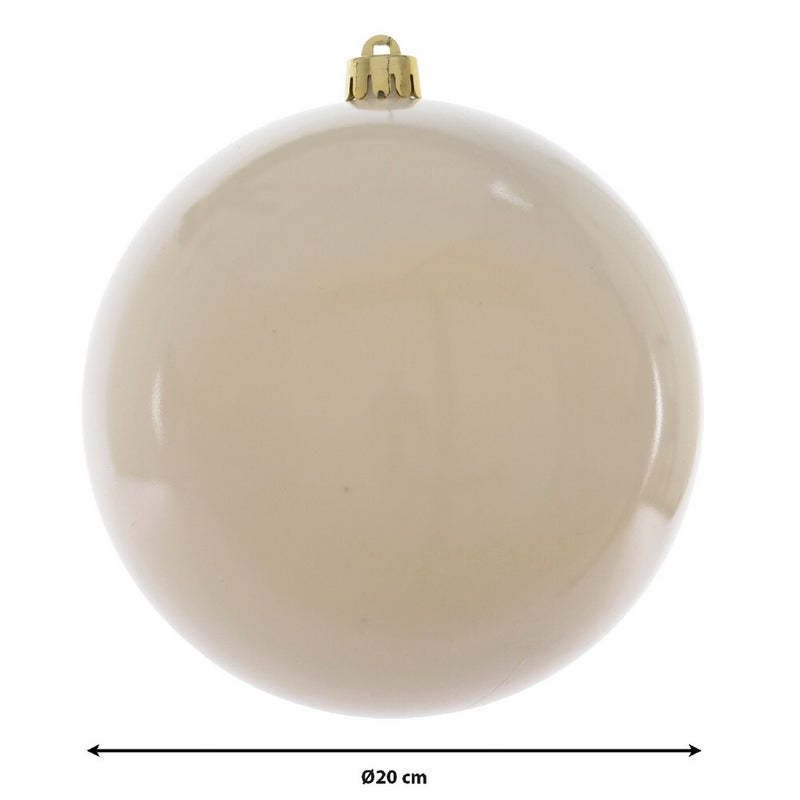 Kaemingk كرات عيد الميلاد البيضاء من كامينغك مصنوعة من الصوف والبوليسترين اللامع - 20 سم - Image 3