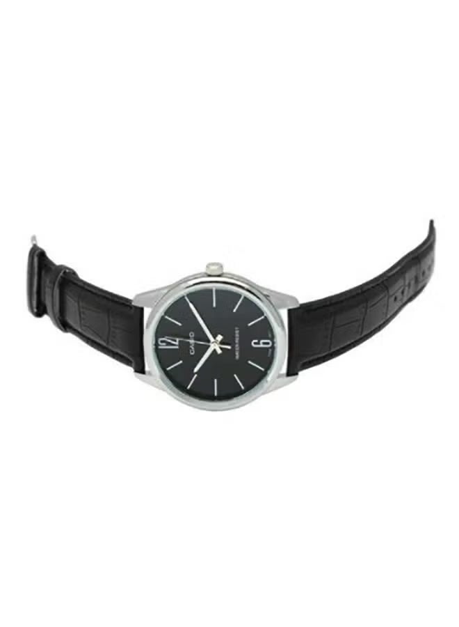 كاسيو ساعة كاسيو MTP-V005L-1B4UDF للرجال، كوارتز تناظري، ميناء أسود، هيكل فضي، حزام جلد طبيعي، مقاومة للماء، ساعة يد كلاسيكية رفيعة مناسبة للأعمال والمناسبات غير الرسمية - Image 4