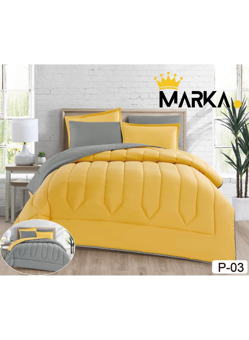 ماركه  طقم لحاف مفرش سرير نفرين فندقي ذو طابع وجهين ليضيف الجمال الى ديكور غرفتك - Image 1