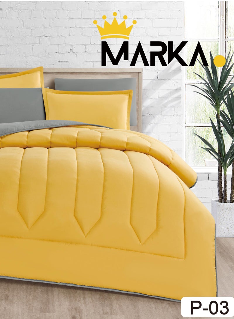 ماركه  طقم لحاف مفرش سرير نفرين فندقي ذو طابع وجهين ليضيف الجمال الى ديكور غرفتك - Image 2