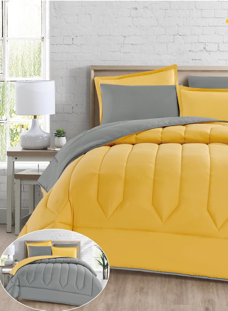 ماركه  طقم لحاف مفرش سرير نفرين فندقي ذو طابع وجهين ليضيف الجمال الى ديكور غرفتك - Image 3