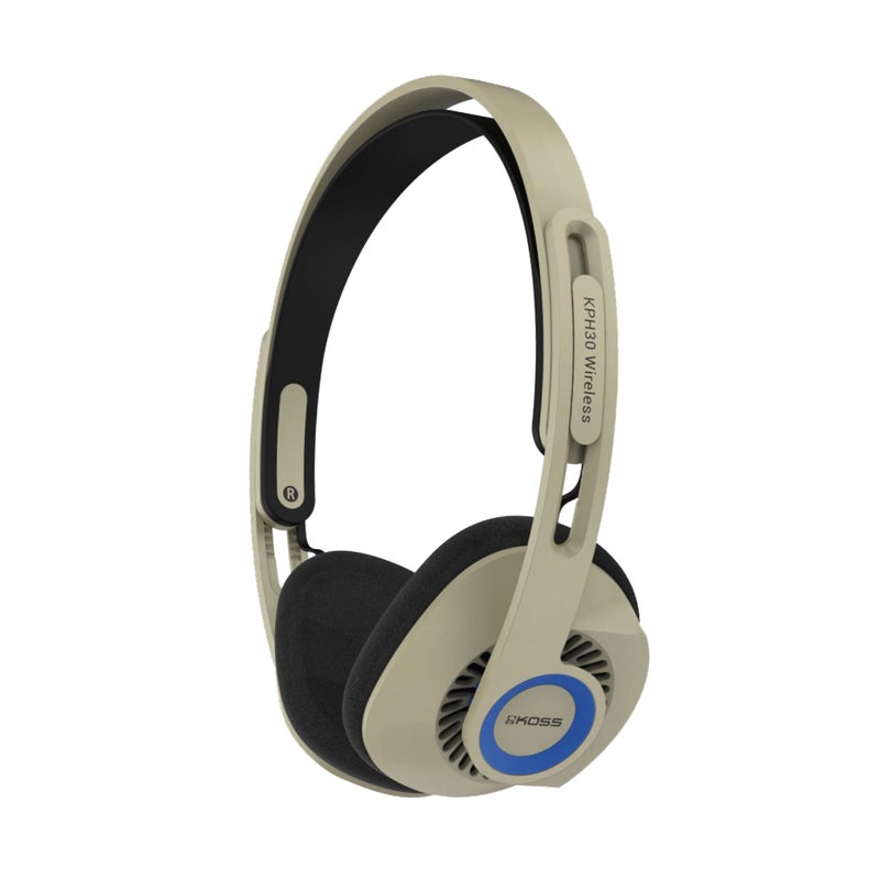 Koss KPH30 Wireless Bluetooth Retro Style OnEar Headphones 20 Hour Battery Life USBC Charging Microphone Rhythm Beige - Image 2