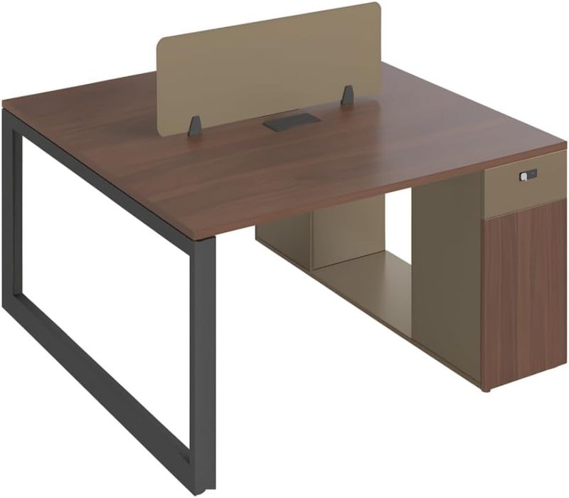 Neo Front محطة عمل مكتبية مزدوجة Neo Front 1.4 متر DG-DW1401 مع قسم ودرج مرن - Image 4