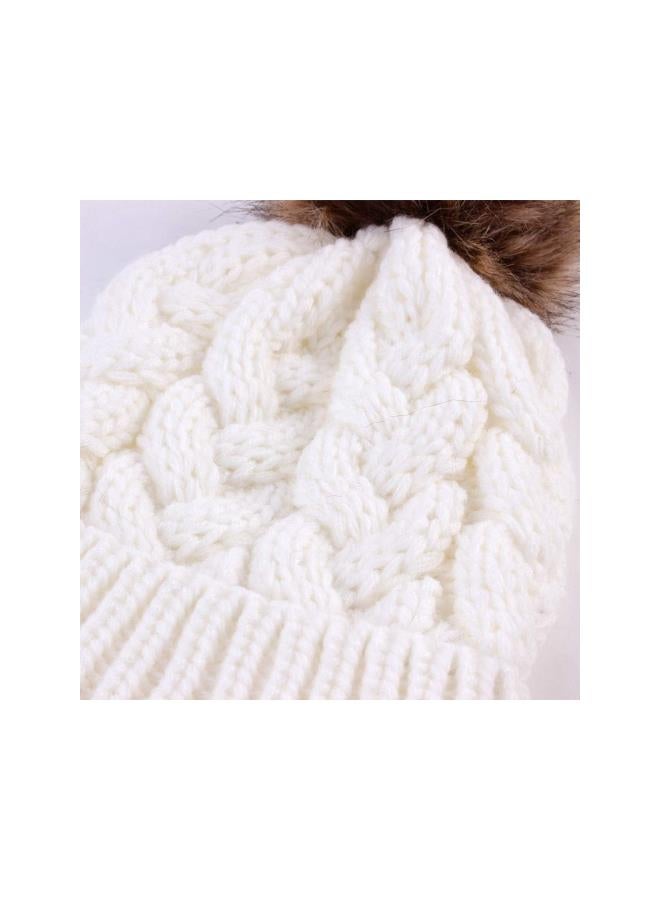 klarako 2PCS Mother&Baby Hat Parent-Child Hat Family Matching Cap Winter Warmer Knit Wool Beanie Ski Cap - Image 5