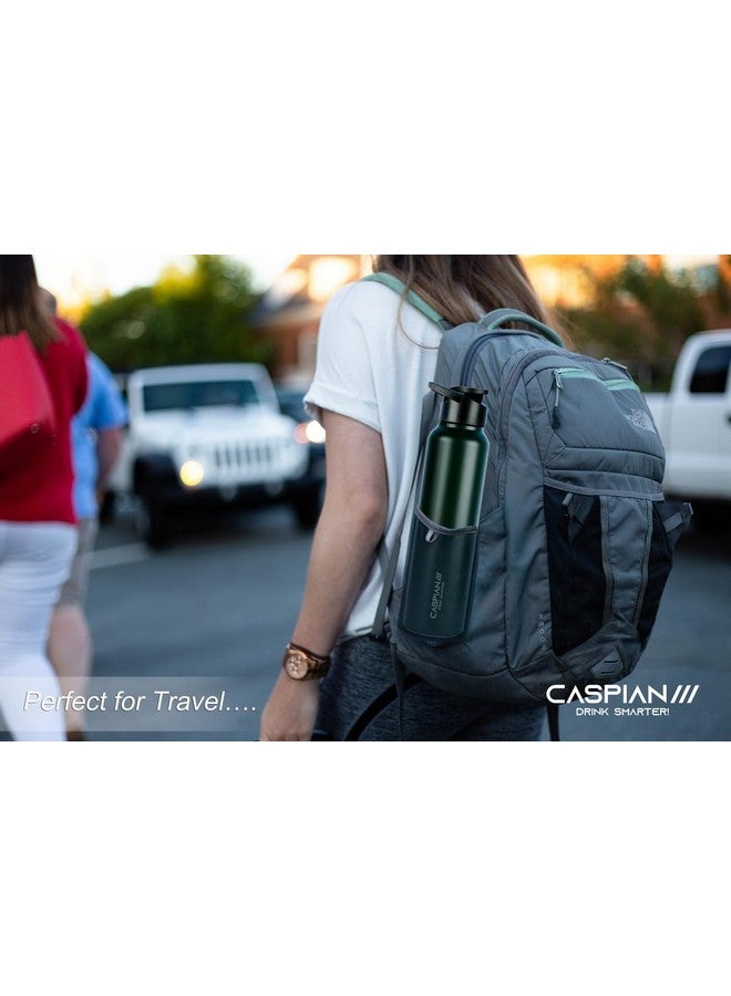 CASPIAN /// Hike Stainless Steel Sipper Water Bottle (Forest Green, 1 Litre, Set of 1)| Leak Proof Thunder for Fridge Home Office Travel School Kids Boys Girls Adults Sports Gym Yoga - Image 4