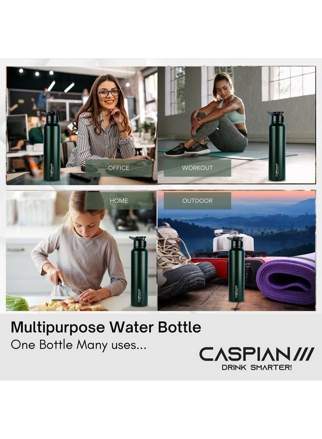 CASPIAN /// Hike Stainless Steel Sipper Water Bottle (Forest Green, 1 Litre, Set of 1)| Leak Proof Thunder for Fridge Home Office Travel School Kids Boys Girls Adults Sports Gym Yoga - Image 5