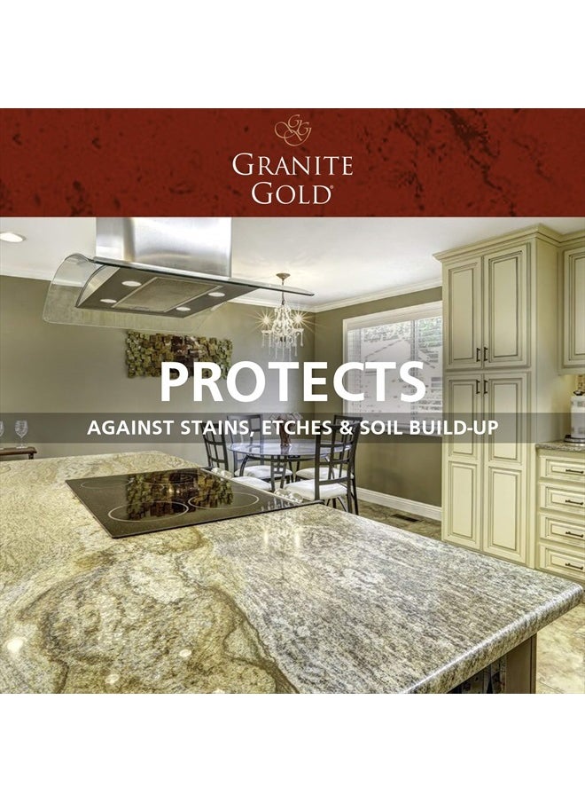 GRANITE GOLD - Water-Based Sealer Spray Protection for Granite, Marble, Travertine, Natural Stone Countertops, 24 Fluid Ounces, 1-Pack - Image 1