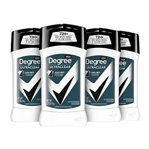 Degree Men UltraClear Antiperspirant Deodorant Black White 72Hour Sweat Odor Protection Antiperspirant For Men With MotionSense Technology 27 Ounce Pack of 4 - Image 1