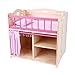 BABESIDE Baby Doll Crib Set for 1216 Inch Babydolls 2 in 1 Wooden Baby Doll Accessories Dolls Bed Dolls Closet with Bedding and Hangers Pretend Play Toy for Kids - Image 2