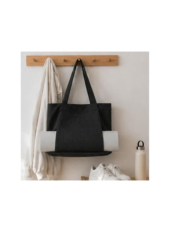 S-TOP Gym Bag for Women with Yoga Mat Strap Duffel Bag with Shoe Compartment Wet Pocket Multiple Inner Pockets Water Bottle Holder Large Yoga Mat Tote for Gym Travel Pilates Beach (Black)1.0-17% 24.9924.99 29.9929.99 - Image 3