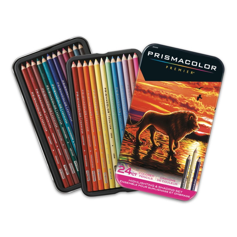 Prismacolor Premier Soft Core Colored Pencils Vibrant Highlighting and Shading Set 24 Count Drawing Coloring Art Supplies - Image 2