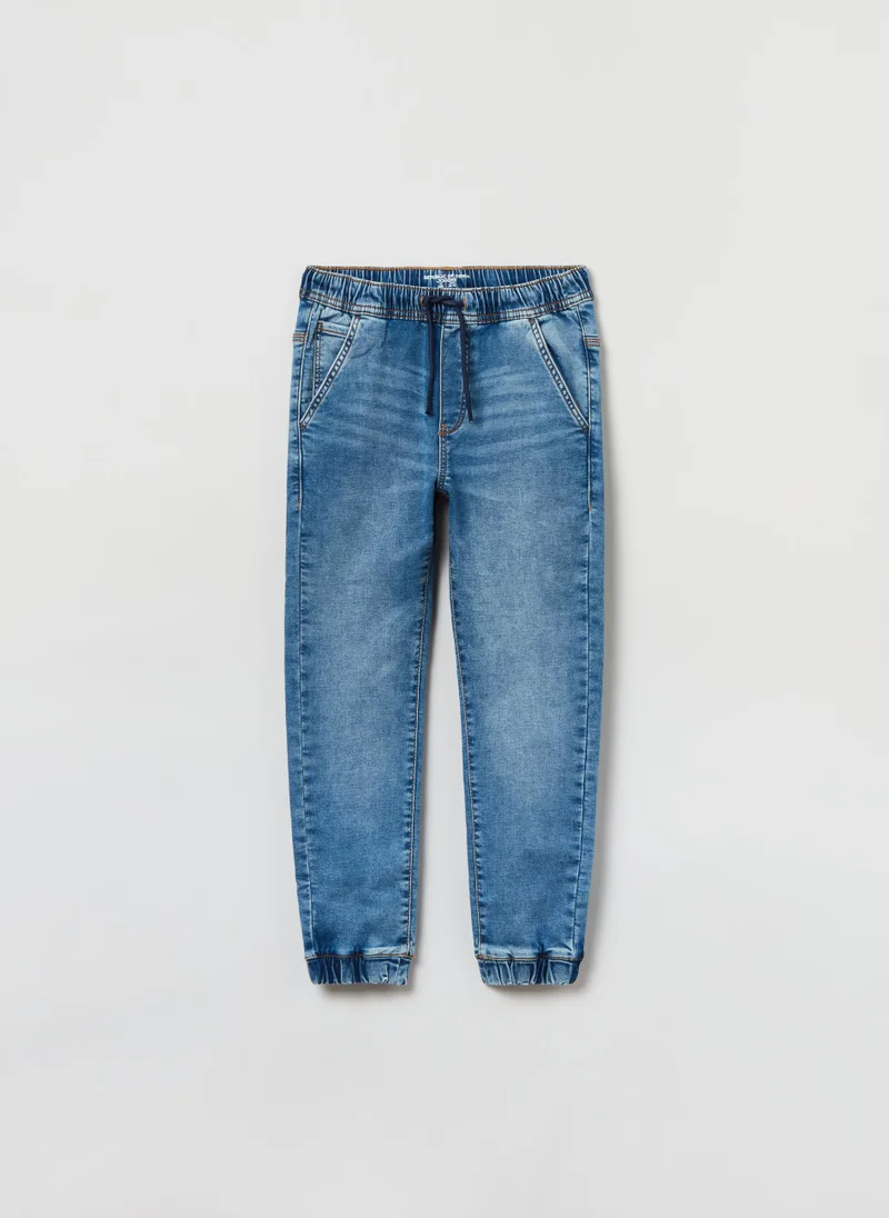 Ovs Denim joggers with drawstring
