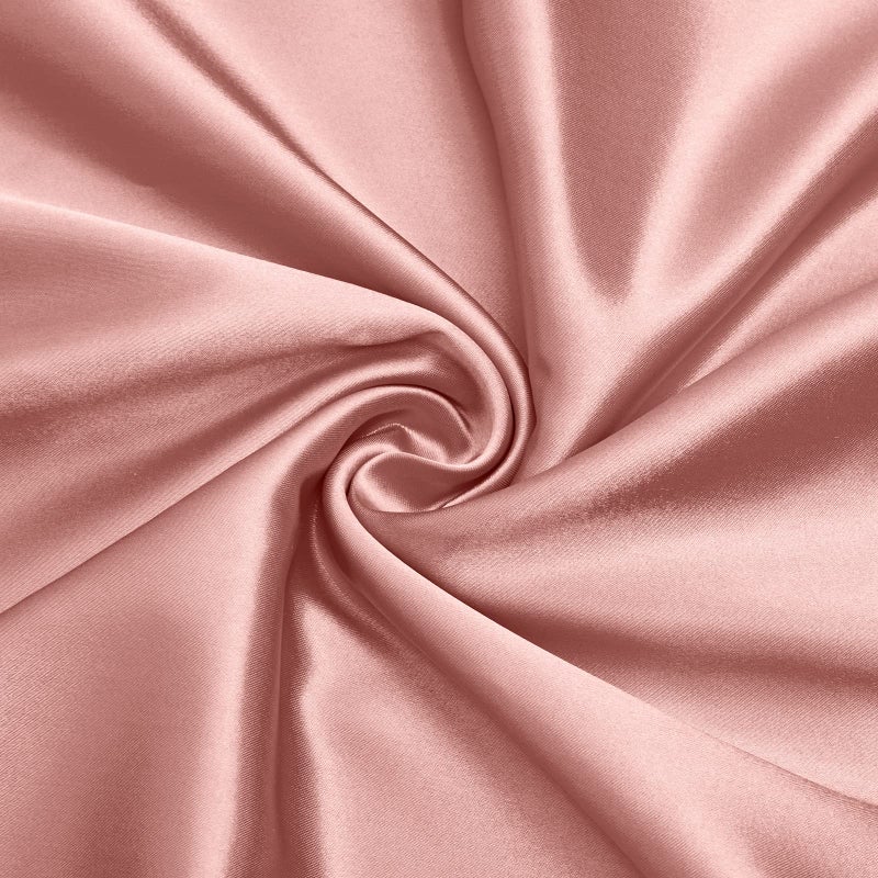 VACVELT Charmeuse Satin Fabric by The Yard, 60 Inch Wide Rose Gold Satin Fabric Shiny & Soft Cloth Fabric, Silky Satin Fabric for Bridal Dress, Wedding Decorations, Crafts, Sewing, Draping (1 Yard) - Image 1