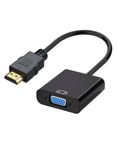onten Onten HDMI to VGA Adapter Male to Female for Computer Desktop Laptop PC Monitor Projector HDTV Chromebook Raspberry Pi Roku Xbox Black  - Image 1