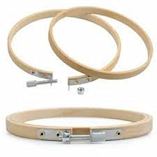 Artonezt 5 PLY Super Strong Wooden Embroidery Hoop/Frame (Set of 5) Sizes- 4", 6", 8", 10" and 12" Needlecraft Sewing Tool - Image 3