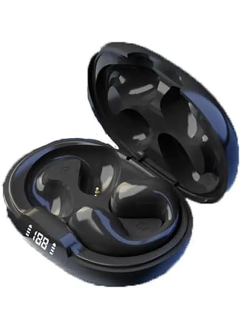 Wireless Bluetooth 5.3 Clip-On Headphones with LED Display, Active Noise Cancelling, 3D Surround Sound, Premium Audio – Black  - Image 2