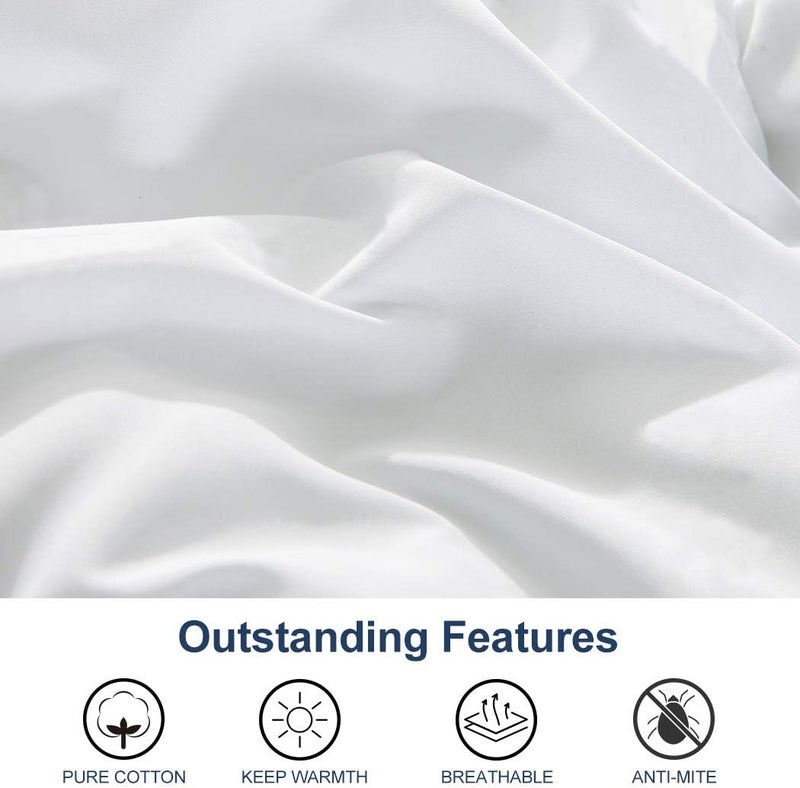 ACCURATEX Duvet Insert King Comforter - 400GSM Fluffy Down Alternative Fill Hotel Collection Heavyweight Comforter,Soft Warm Thick Duvet for Winter, 8 Corner Tabs - Machine Washable,White,104x90 - Image 2